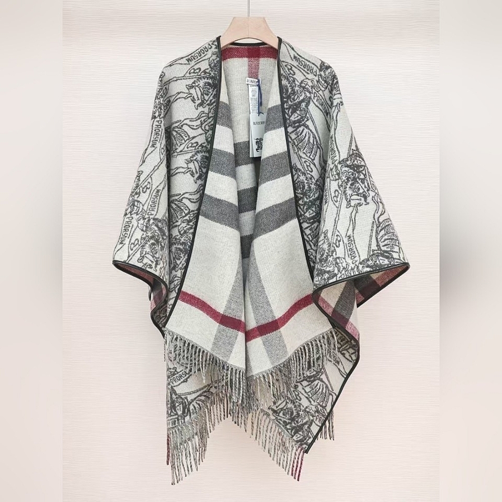 Burberry Check Wool Shawl
